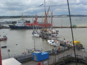 Cambria in Harwich; Picture by Don Ramsay of Sea Change